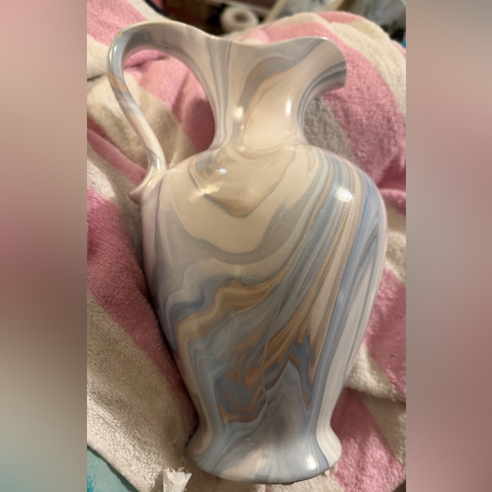 Elegant Marble-Effect Ceramic Vase